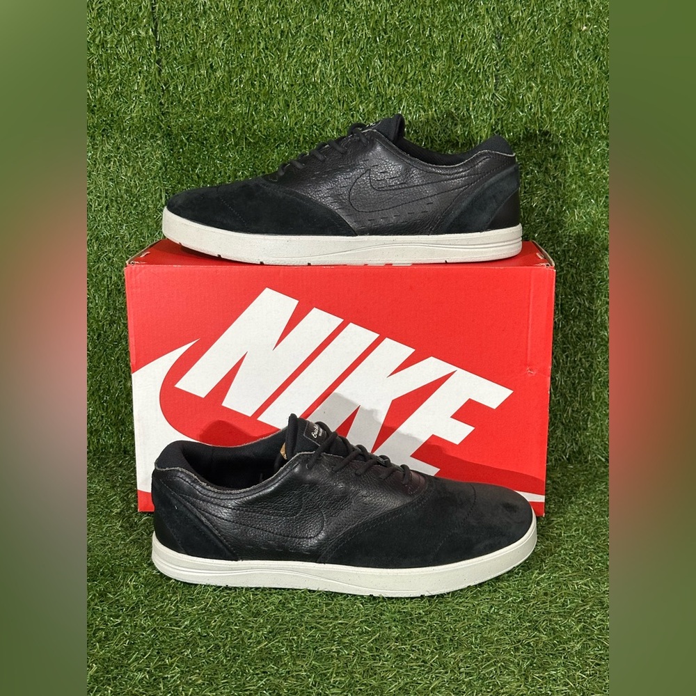 NIKE SB ERIC KOSTON II PREMIUM, LEATHER - SUEDE, SIZES 10, 11 MENS BLACK/ GREY
